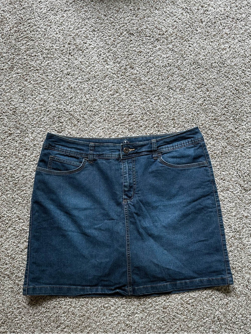 St. John's Bay Dark Blue Denim Mini Skirt